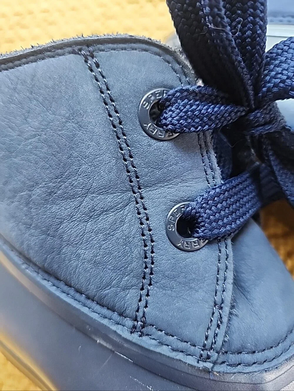 Sperry Top Sider Duck Rain Boots Irridescent Blue 7.5